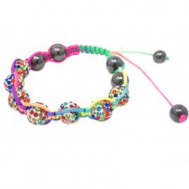 Bratara Shamballa cu cristale Rhinestone - Multicolor
