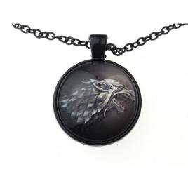 Pandant negru Game of Thrones House Stark
