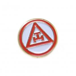 Pin masonic alb/rosu 1.5 cm Arca Regala