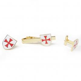 Set butoni camasa + ac cravata masonic cavaleri templieri