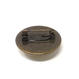 Brosa antichizata model cu harta culoarea bronz 2.5 cm