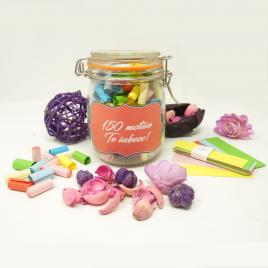 Cadou pentru iubita sau iubit borcan handmade personalizat 150 motive pentru care te iubesc