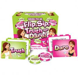 Joc de petreceri Bride to Be Flip Truth or Dare pentru viitoare mirese engleza