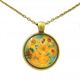 Pandant model pictura „Vas De Floarea Soarelui“ - Vincent Van Gogh culoarea multicolor 58 cm