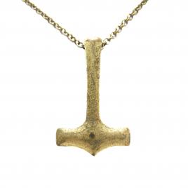 Pandant ciocan lui Thor antichizat otel culoarea bronz 76 cm