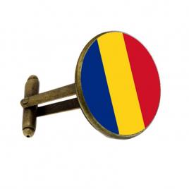 Butoni drapelul Romaniei bronz 2cm