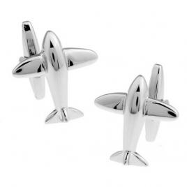 Butoni camasa model aviator culoare argintiu 2 cm