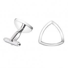 Butoni camasa model clasic culoare argintiu/alb 2 cm