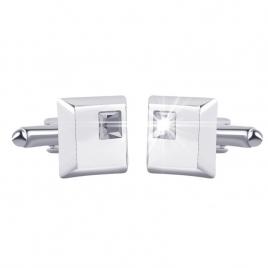 Butoni camasa model cu cristal argintiu 16mm