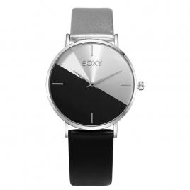 Ceas de dama model Soxy culoarea argintiu/negru mecanism Quartz 40mm