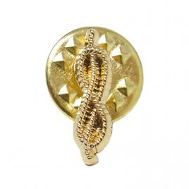 Pin Masonic model Funia cu noduri culoarea auriu dimensiune 16 mm