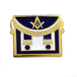 Pin masonic model echerul si compasul culoare auriu/albastru 1.5cm
