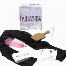 Set Joc de carti Fantasies contine 4 accesorii sexy in limba engleza