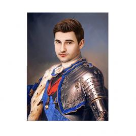 Tablou Portret personalizat pictura cavaler printat panza canvas 30x40cm