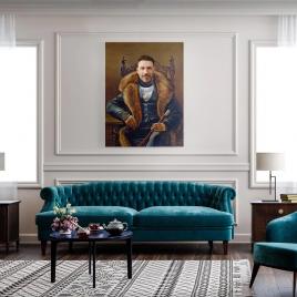 Tablou Portret personalizat pictura duce printat panza canvas 50x40cm