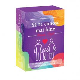 Carti de joc Sa te cunosc mai bine 250 de intrebari si initiatori pentru o conversatie captivanta pentru parinti si copii in limba romana
