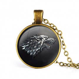 Pandantiv de dama model House of the Dragon - casa Stark bronz 50cm