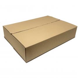 Set 10 cutii de carton 40x28x8cm ondulat in 3 straturi pentru depozitare transport si ambalat maro