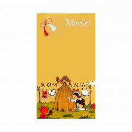 Set 200 Cartonase cu tematica Martisor model 35 multicolor 9x5 cm
