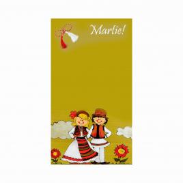Set 200 Cartonase cu tematica Martisor model 40 multicolor 9x5 cm