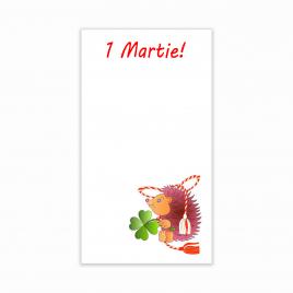 Set 200 Cartonase cu tematica Martisor model 60 multicolor 9x5 cm