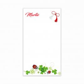 Set 200 Cartonase cu tematica Martisor model 71 multicolor 9x5 cm
