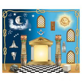 Tablou masonic - canvas peisaj 50 x 40 cm multicolor