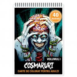 Carte de colorat pentru relaxare si antistres 40 de ilustratii Cosmaruri - Volumul I 86 pagini