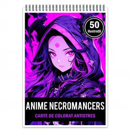 Carte de colorat pentru relaxare si antistres 50 de ilustratii Anime Necromancers Editura Legendary Print 106 pagini