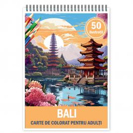 Carte de colorat pentru relaxare si antistres 50 de ilustratii Bali 106 pagini