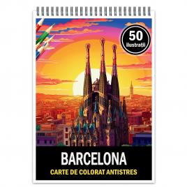 Carte de colorat pentru relaxare si antistres 50 de ilustratii Barcelona Editura Legendary Print 106 pagini