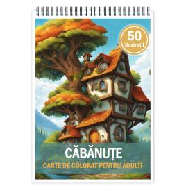 Carte de colorat pentru relaxare si antistres 50 de ilustratii Cabanute 106 pagini
