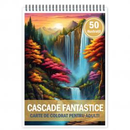 Carte de colorat pentru relaxare si antistres 50 de ilustratii Cascade fantastice 106 pagini