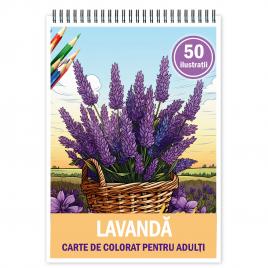 Carte de colorat pentru relaxare si antistres 50 de ilustratii Lavanda 106 pagini