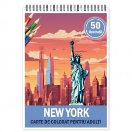 Carte de colorat pentru relaxare si antistres 50 de ilustratii New York 106 pagini