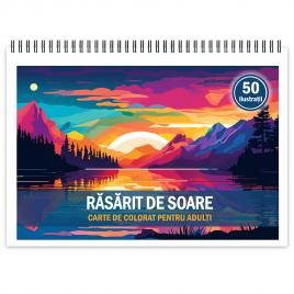 Carte de colorat pentru relaxare si antistres 50 de ilustratii Rasarit de soare 106 pagini