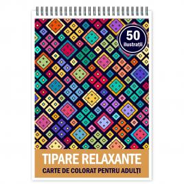 Carte de colorat pentru relaxare si antistres 50 de ilustratii Tipare relaxante 106 pagini