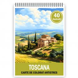 Carte de colorat pentru relaxare si antistres 50 de ilustratii Toscana Editura Legendary Print 106 pagini