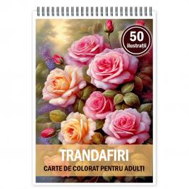 Carte de colorat pentru relaxare si antistres 50 de ilustratii Trandafiri 106 pagini