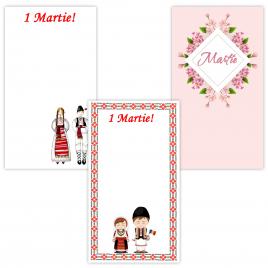 Set 100 Cartonase cu tematica Martisor marx320 multicolor 16x9cm