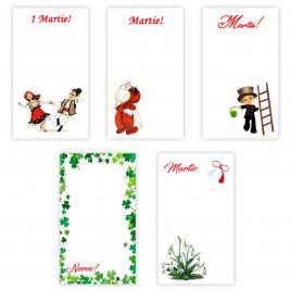 Set 200 Cartonase cu tematica Martisor marx122 multicolor 9.5x5.5cm