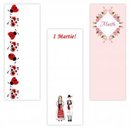 Set 200 Cartonase cu tematica Martisor marx220 multicolor 15x5.5cm
