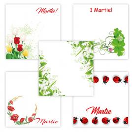 Set 200 Cartonase cu tematica Martisor marx518 multicolor 5x5cm