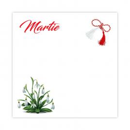 Set 200 Cartonase cu tematica Martisor marx606 multicolor 6x6cm