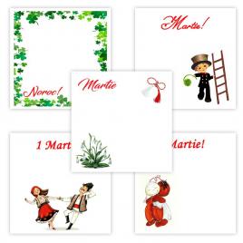 Set 200 Cartonase cu tematica Martisor marx617 multicolor 6x6cm