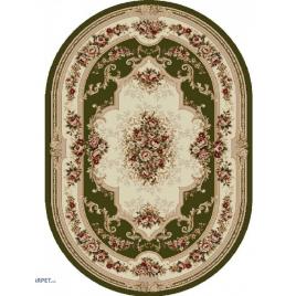 Covor oval, lotos 574 310, verde, 1800 gr mp