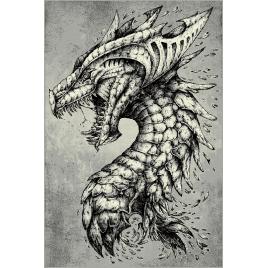 Covor dreptunghiular,model dragon 11611,  gri