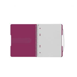 Caiet herlitz eotg, a5, cu elastic, 80 file, fucsia