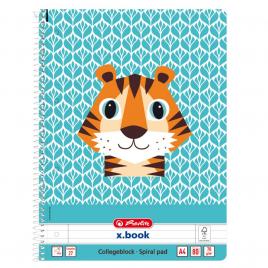 Caiet a4 80f spirala dictando cute animals motiv tiger