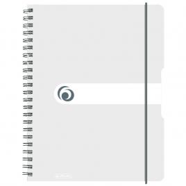 Caiet a4 80f spirala elastic perforat eotg coperta pp transparent